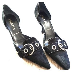 Black Prada “kitten” heels